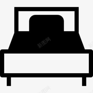 大的床一个枕头图标图标