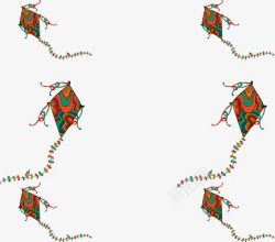 卡通风筝底纹矢量图素材