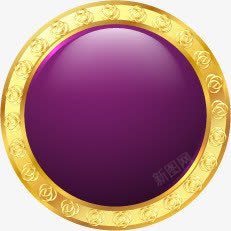黄色金属质感紫色镜子素材