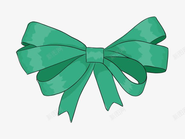 珊瑚绿装饰多层蝴蝶结丝带png免抠素材_88icon https://88icon.com 丝带 唯美 手绘 绿色 蝴蝶结 蝴蝶节彩带 装饰