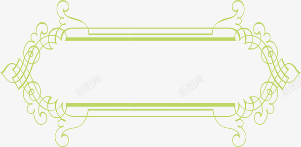 绿色边框矢量图ai免抠素材_88icon https://88icon.com 复古边框 报纸边框素材 矢量边框素材 简约边框 边框元素 矢量图