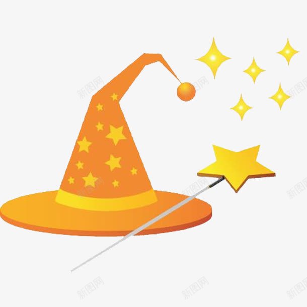 卡通魔术道具png免抠素材_88icon https://88icon.com 卡通 帽子 魔术道具