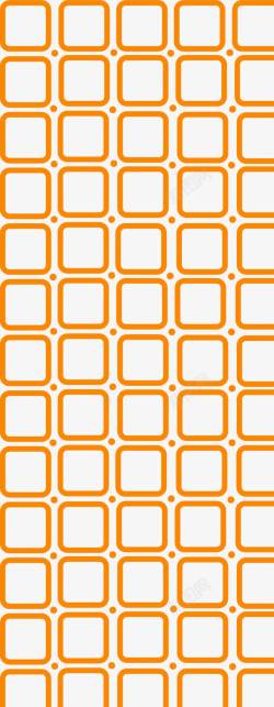 橙色边框方形七夕素材