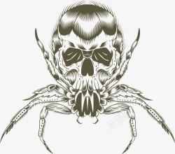 手绘艺术毒蜘蛛创意图形素材