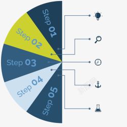 扇形图表模版素材