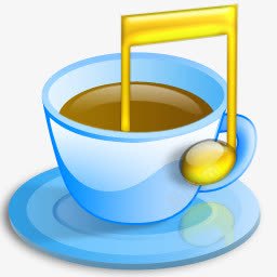 音乐符号点缀茶杯图标音乐符号图标