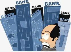 卡通插图银行背景素材