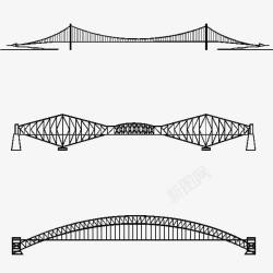 卡通桥梁建筑素材