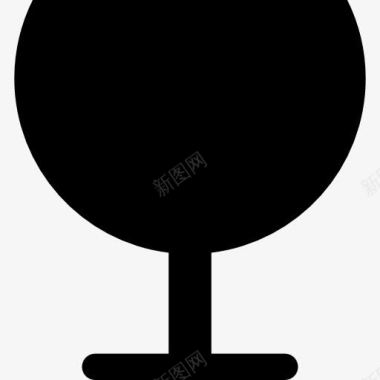 黑色玻璃形状的酒图标图标