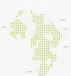 绿色波点非洲地图矢量图素材