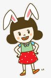 带兔耳朵的小孩带兔耳朵的小女孩高清图片