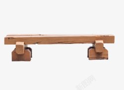 一把实木简易凳子素材