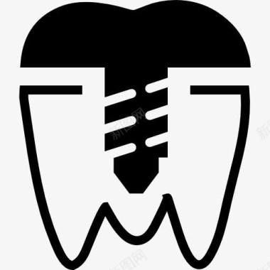 红色医疗前磨牙图标图标