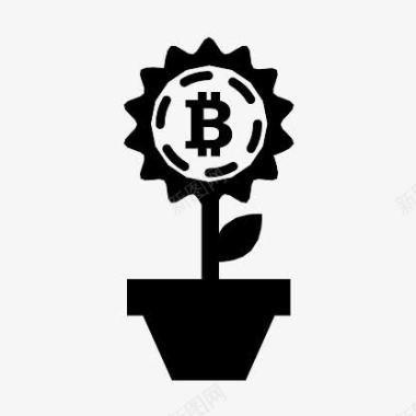 花烟草比特币花锅TheBitcoinIcons图标图标