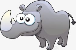 复杂图案的犀牛可爱卡通灰色犀牛图案高清图片