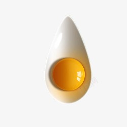 手绘临摹鸡蛋黄素材