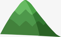 三色绿渐变的山峰素材