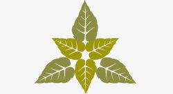 绿色树叶泰国花纹繁复宫廷素材