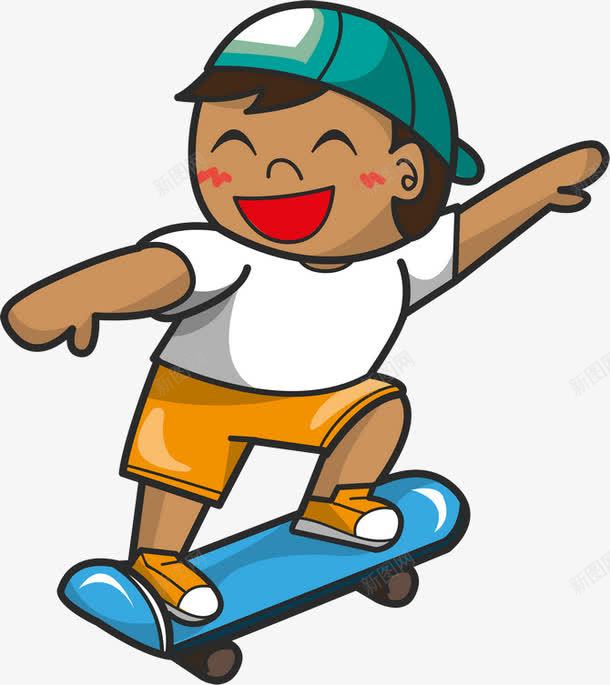 玩滑板的小孩png免抠素材_88icon https://88icon.com 小孩 手绘小孩 滑板