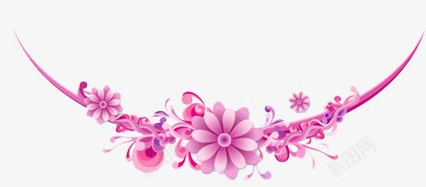 粉色花朵png免抠素材_88icon https://88icon.com 横条 粉色 花朵