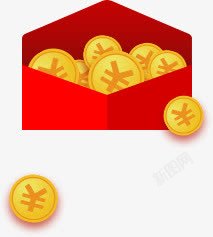 红色钱包元素素材