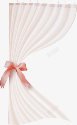 米白色清新窗帘装饰图案素材