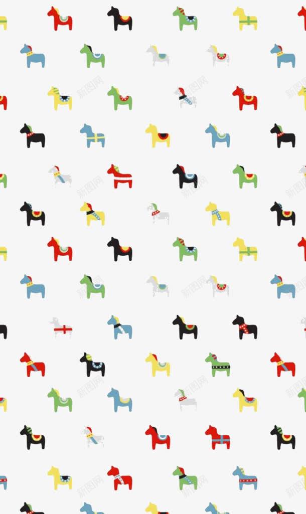 可爱小木马png免抠素材_88icon https://88icon.com 动物 卡通 可爱 底纹 木马 马