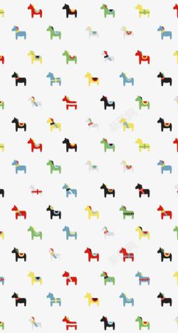 可爱小木马素材