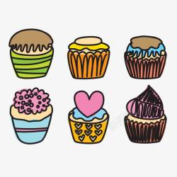 手绘的蛋糕素材