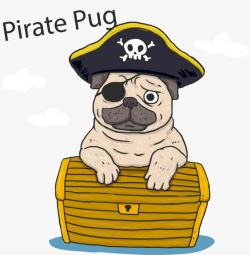 海盗装扮图片卡通海盗装扮狗狗高清图片