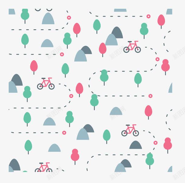 自行车道山模式png免抠素材_88icon https://88icon.com 模拟 玩具车道 自行车 车道