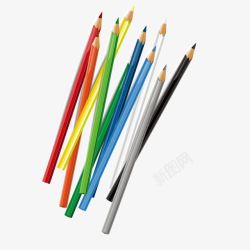 彩色画笔儿童铅笔素材