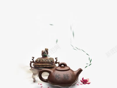 茶具png免抠素材_88icon https://88icon.com 茶具 茶壶 装饰 香炉