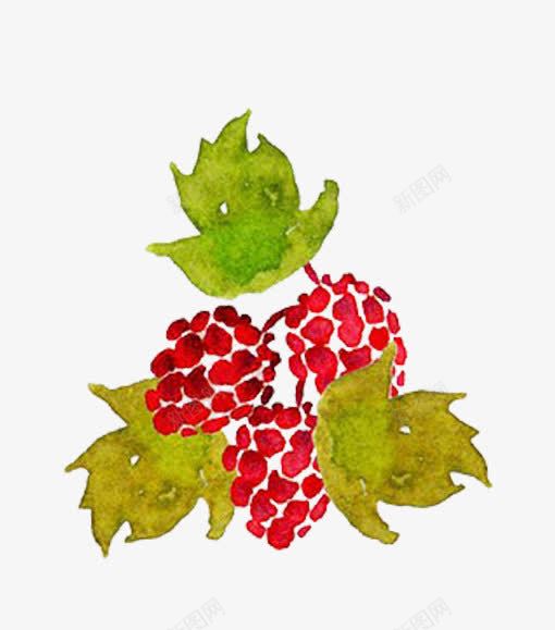手绘红色树莓png免抠素材_88icon https://88icon.com 手绘 树莓 水彩 水果 红色