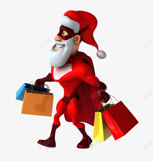 3D圣诞老人png免抠素材_88icon https://88icon.com 3D 圣诞 礼物袋 老人