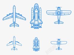 彩盒几何飞机素材