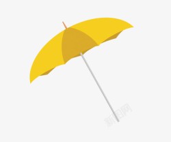 黄色卡通太阳伞素材