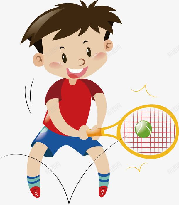 打网球的少年png免抠素材_88icon https://88icon.com 打网球 球员 矢量素材 网球