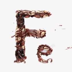 巧克力字母F创意素材