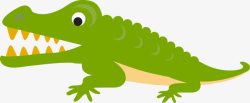 鳄鱼绿色卡通素材