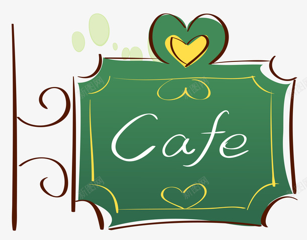 cafe牌子装饰矢量图ai免抠素材_88icon https://88icon.com cafe cafe牌子 欧式 矢量图