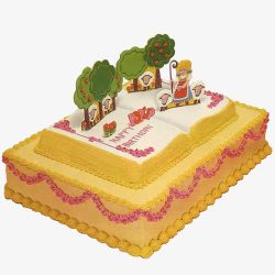 生日蛋糕黄色蛋糕素材