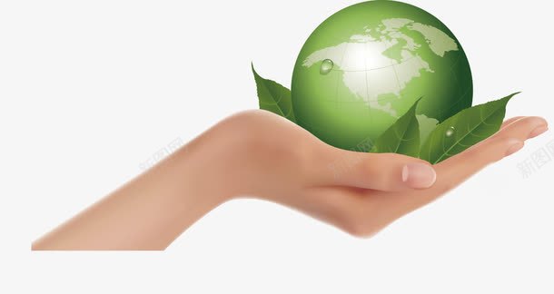 手托地球png免抠素材_88icon https://88icon.com 保护 卡通 地球 手托地球 手绘 环保 绿色