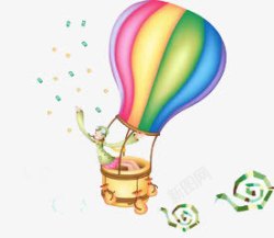彩色热气球素材