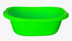 绿色空的水盆塑胶制品实物素材