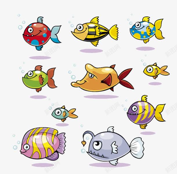 鱼水族水生物动物卡通png免抠素材_88icon https://88icon.com 动物 卡通 水族 水生物 鱼