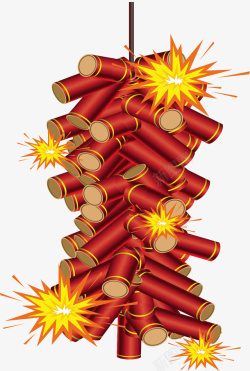 鞭炮矢量图素材