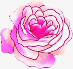 手绘紫色玫瑰海报素材