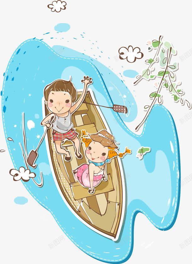 划船的情侣png免抠素材_88icon https://88icon.com 划船 古船 情侣 漫画 船