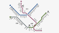 武汉地铁线路矢量图素材